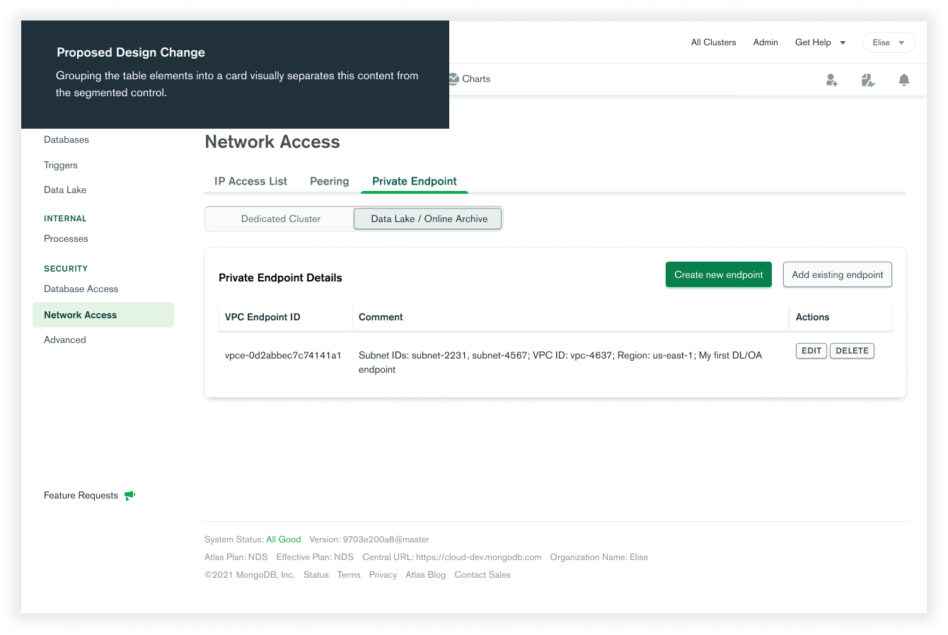 Proposed design change